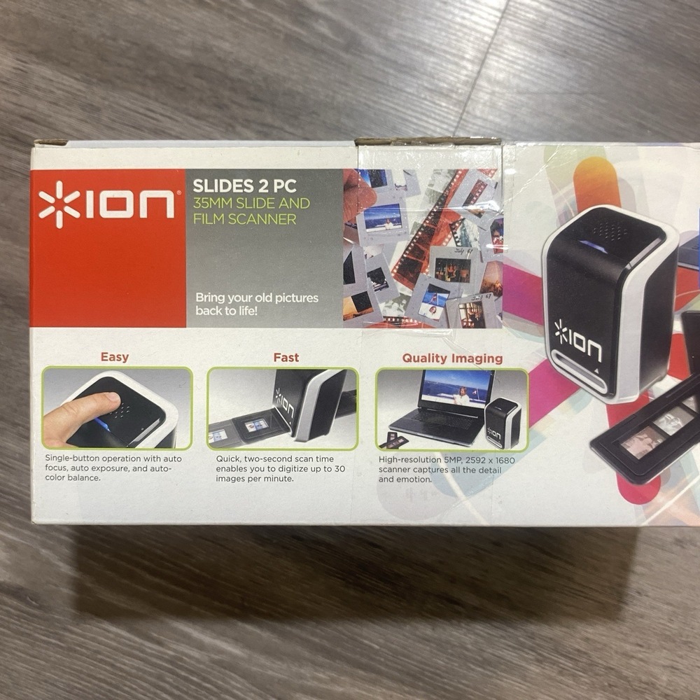 ION Slides 2 PC 35mm Slide and‎ Film Scanner New In Box